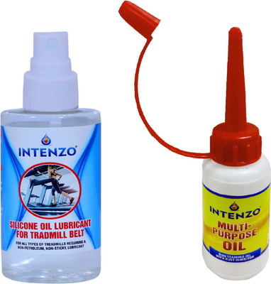 intenzo Silicon Lubricant Oil For Tread mill belt 100 ml With Multi purpose Oil 40 ml Manual Pump(140 g Pack of 2)