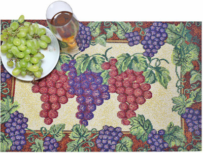 PRAKARTIK Rectangular Pack of 4 Table Placemat(Green, Cotton)