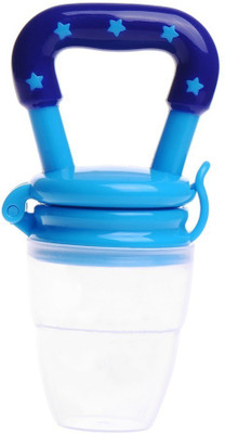 orfin Baby Toys Soft and Natural Bell Rattle Teether for Baby Teether and Feeder(Blue, clear)