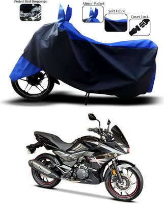 SEBONGO Two Wheeler Cover for Hero(Xtreme 200S, Blue, Black)