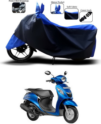 ANTHUB Two Wheeler Cover for Yamaha(Fascino, Blue)