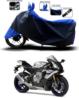 ANTHUB Two Wheeler Cover for Yamaha(YZF R1M, Blue, Black)