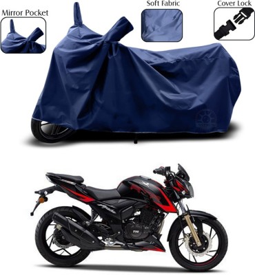 AutoGalaxy Two Wheeler Cover for TVS(Apache RTR 200 4V, Blue)