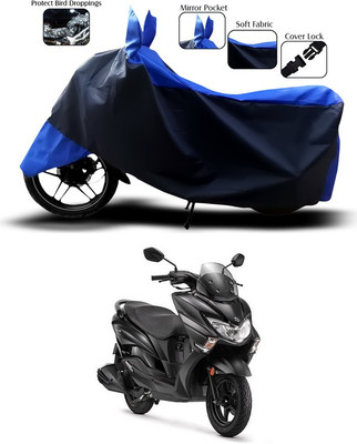 SEBONGO Two Wheeler Cover for Suzuki(Burgman Street, Blue, Black)