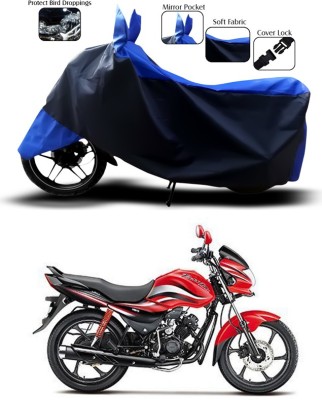 ANTHUB Two Wheeler Cover for Hero(Passion Pro TR, Blue, Black)