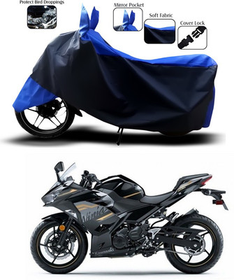 AutoGalaxy Waterproof Two Wheeler Cover for Kawasaki(Ninja, Blue)