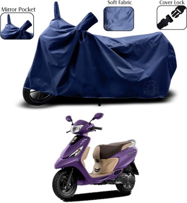 SEBONGO Two Wheeler Cover for TVS(Scooty Zest 110, Blue)