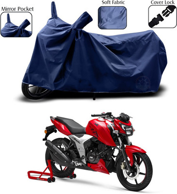 ANTHUB Two Wheeler Cover for TVS(Apache RTR 200 4V, Blue)