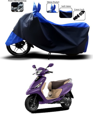 SEBONGO Two Wheeler Cover for TVS(Scooty Zest 110, Blue)