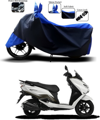 SEBONGO Two Wheeler Cover for Suzuki(Burgman Street, Blue, Black)