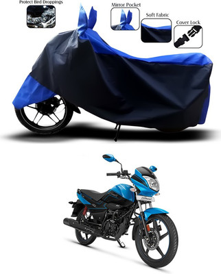 SEBONGO Two Wheeler Cover for Hero(Splendor I Smart, Blue)