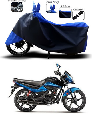 AUTOCAD Waterproof Two Wheeler Cover for Hero(Blue, Black)