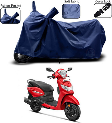 SEBOMJO Waterproof Two Wheeler Cover for Hero(Pleasure+ 110, Blue)