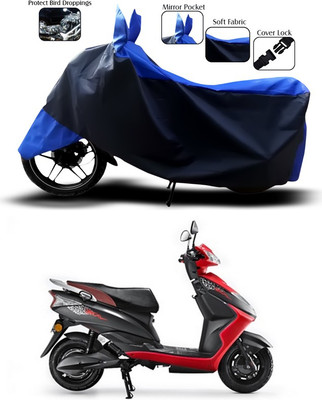 SEBONGO Two Wheeler Cover for Ampere(Zeal, Blue)