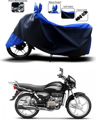 SEBONGO Two Wheeler Cover for Hero(Splendor I Smart, Blue)
