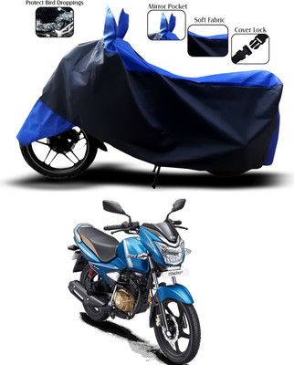 THE REAL ARV Waterproof Two Wheeler Cover for TVS(Victor, Blue, Black)