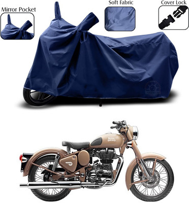 ANTHUB Two Wheeler Cover for Royal Enfield(Classic Desert Storm, Blue)