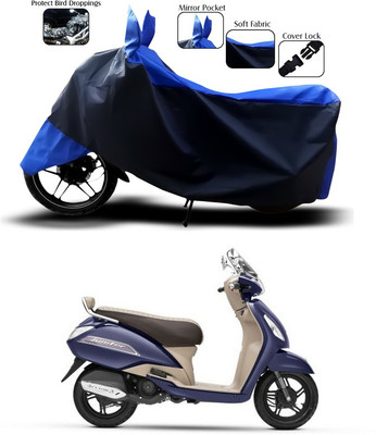 SEBOMGO Waterproof Two Wheeler Cover for TVS(Jupiter, Blue)