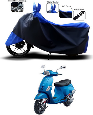 SEBOMGO Waterproof Two Wheeler Cover for Piaggio(Vespa, Blue)