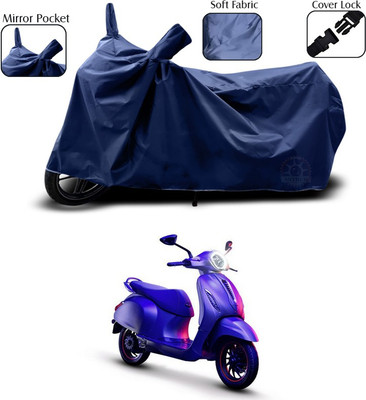 SEBONGO Two Wheeler Cover for Bajaj(Chetak, Blue)