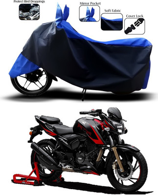 ANTHUB Two Wheeler Cover for TVS(Apache, Blue)