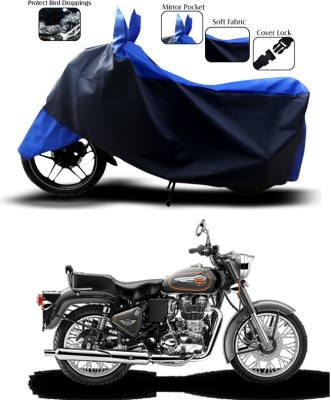 ANTHUB Two Wheeler Cover for Royal Enfield(Classic 500, Blue)