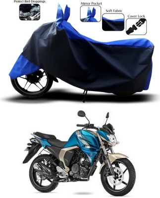 SEBONGO Two Wheeler Cover for Yamaha(FZ-S FI, Blue, Black)