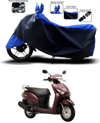ANTHUB Waterproof Two Wheeler Cover for Yamaha(Alpha, Blue)