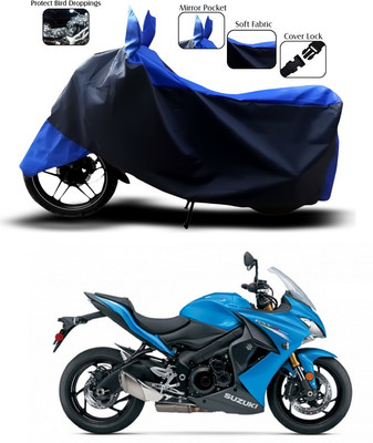 SEBONGO Two Wheeler Cover for Suzuki(GSX, Blue, Black)