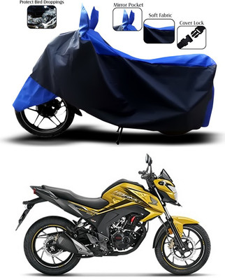 SEBONGO Two Wheeler Cover for Honda(CB Hornet 160, Blue, Black)