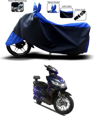 SEBONGO Two Wheeler Cover for Okinawa(i-Praise, Blue, Black)