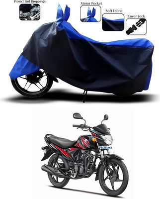 ANTHUB Waterproof Two Wheeler Cover for Suzuki(Hayate, Blue)