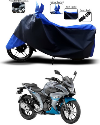 SEBONGO Two Wheeler Cover for Yamaha(Fazer, Blue, Black)