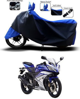 ANTHUB Two Wheeler Cover for Yamaha(YZF R15 S, Blue, Black)