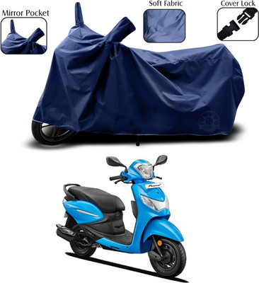 SEBOMJO Two Wheeler Cover for Hero(Pleasure+ 110, Blue)