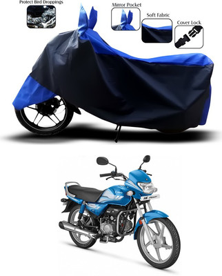 SEBONGO Two Wheeler Cover for Hero(HF Deluxe, Blue)