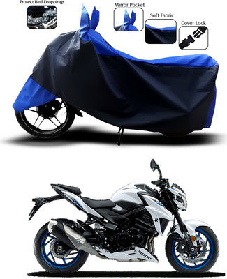 SEBONGO Two Wheeler Cover for Suzuki(GSX, Blue, Black)