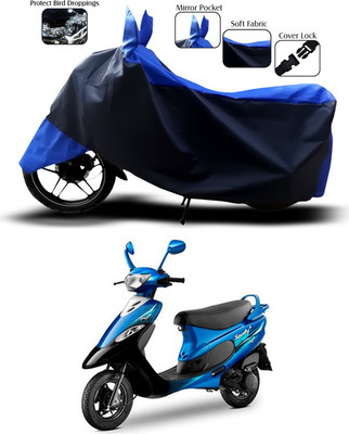SEBONGO Two Wheeler Cover for TVS(Scooty Pep+, Blue)