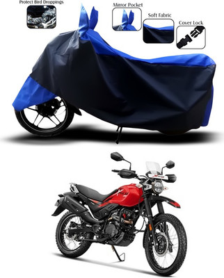 ANTHUB Two Wheeler Cover for Hero(Xpulse 200T, Blue, Black)