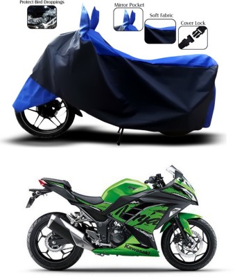 SEBONGO Two Wheeler Cover for Kawasaki(Ninja, Blue, Black)