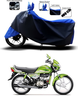 SEBONGO Two Wheeler Cover for Hero(HF Deluxe Eco, Blue)