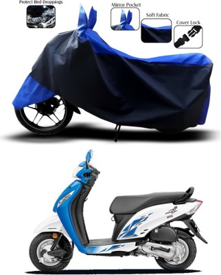 SEBONGO Two Wheeler Cover for Honda(Activa i, Blue, Black)