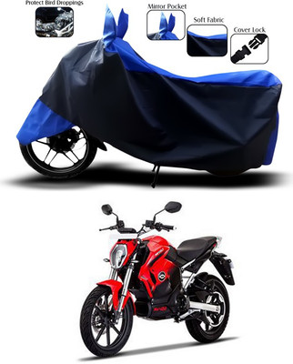 ANTHUB Two Wheeler Cover for Revolt(RV 400, Blue, Black)