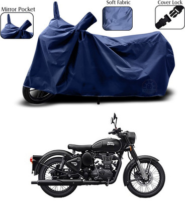 THE REAL ARV Waterproof Two Wheeler Cover for Royal Enfield(Blue)
