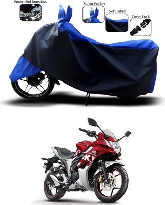 ANTHUB Two Wheeler Cover for Suzuki(Gixxer SF, Blue)