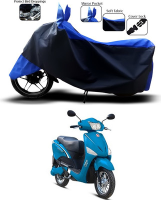 SEBONGO Two Wheeler Cover for Hero(Electric Optima, Blue)
