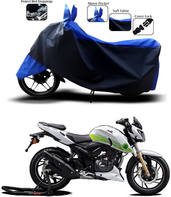 ANTHUB Two Wheeler Cover for TVS(Apache RTR 200 4V, Blue)