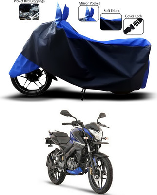 SEBONGO Two Wheeler Cover for Bajaj(Pulsar 125, Blue, Black)
