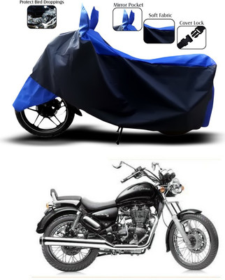SEBONGO Two Wheeler Cover for Royal Enfield(Thunderbird 500, Blue, Black)