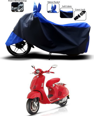 ANTHUB Two Wheeler Cover for Vespa(Vespa, Blue, Black)